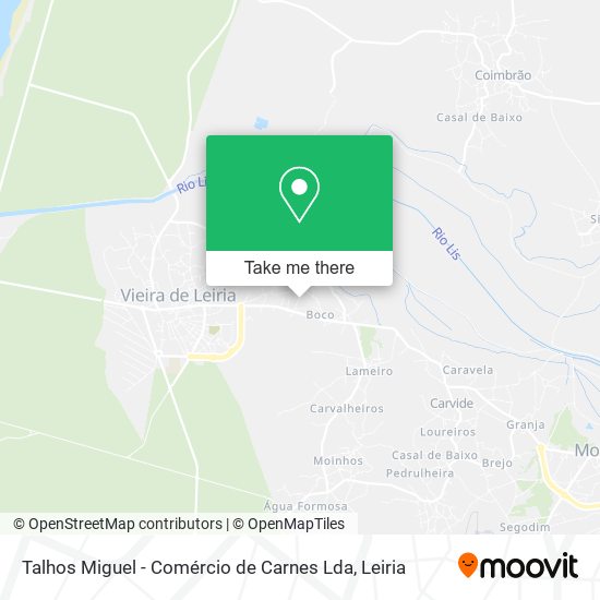 Talhos Miguel - Comércio de Carnes Lda map