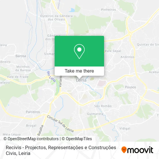 Recivis - Projectos, Representações e Construções Civis mapa