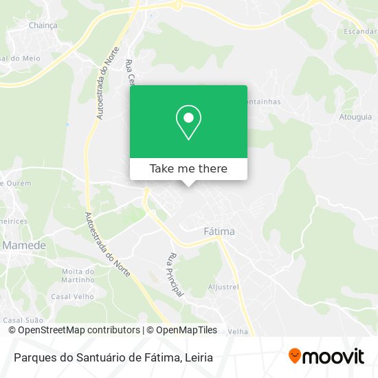 Parques do Santuário de Fátima map