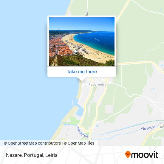 Nazare, Portugal mapa