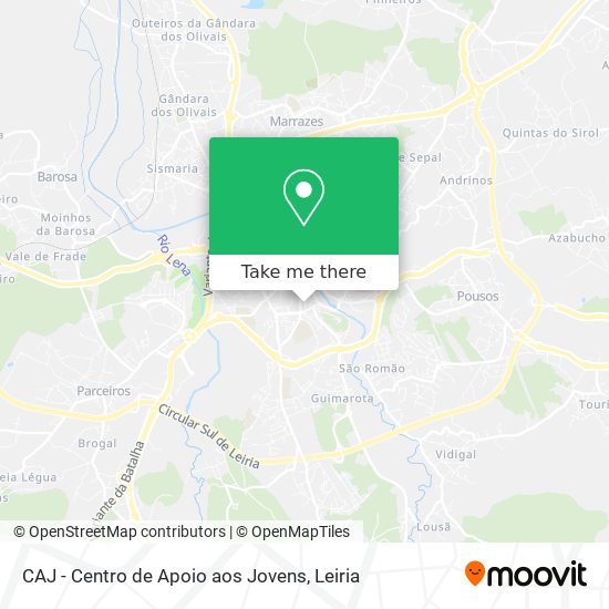 CAJ - Centro de Apoio aos Jovens map