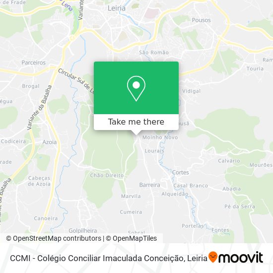 CCMI - Colégio Conciliar Imaculada Conceição mapa
