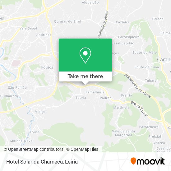 Hotel Solar da Charneca map