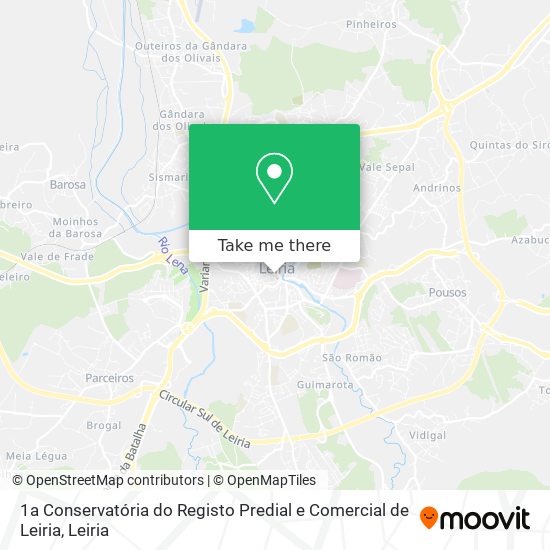 1a Conservatória do Registo Predial e Comercial de Leiria map