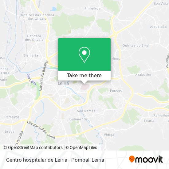 Centro hospitalar de Leiria - Pombal map