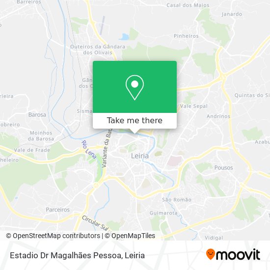 Estadio Dr Magalhães Pessoa mapa
