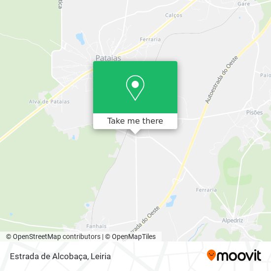 Estrada de Alcobaça map