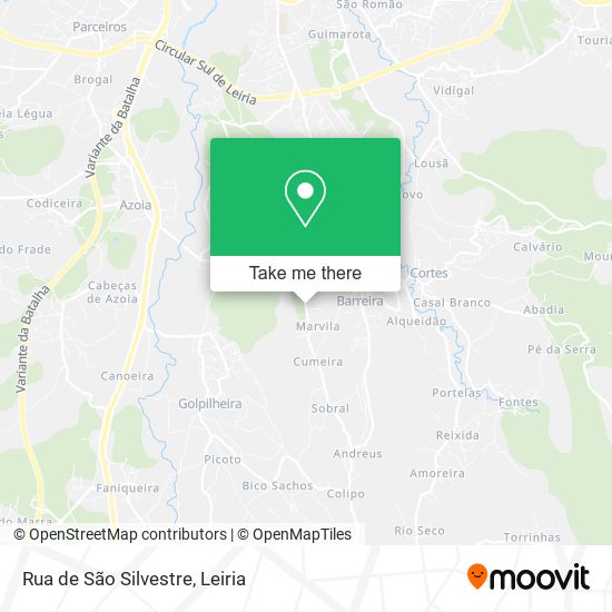 Rua de São Silvestre mapa