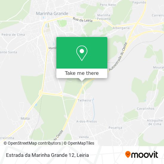 Estrada da Marinha Grande 12 mapa