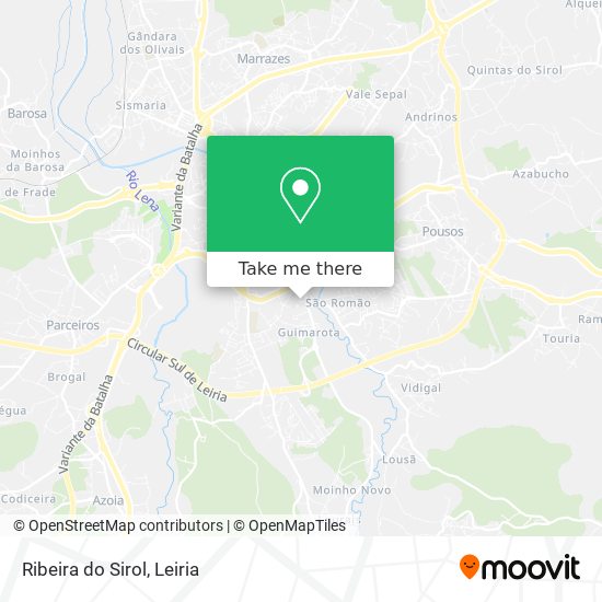 Ribeira do Sirol mapa