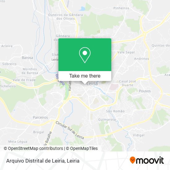 Arquivo Distrital de Leiria mapa