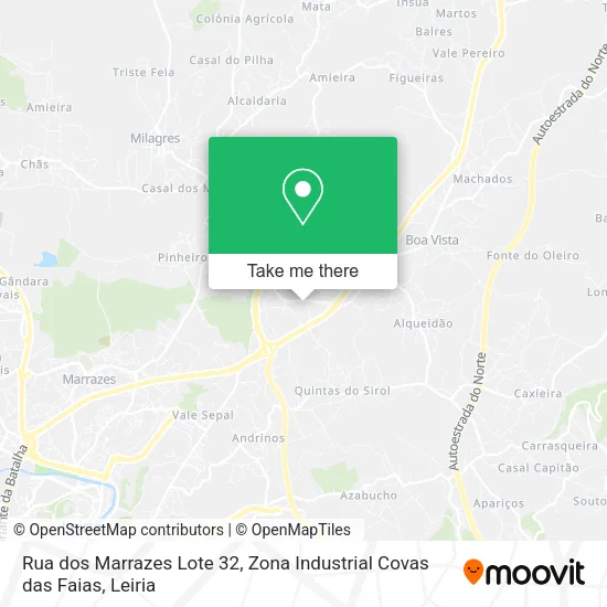 Rua dos Marrazes Lote 32, Zona Industrial Covas das Faias map