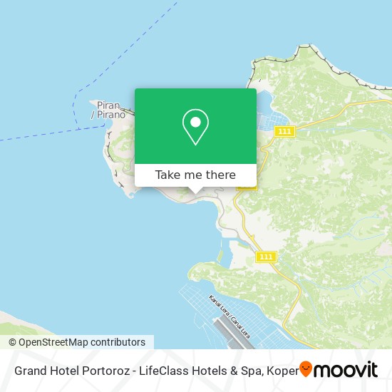 Grand Hotel Portoroz - LifeClass Hotels & Spa map