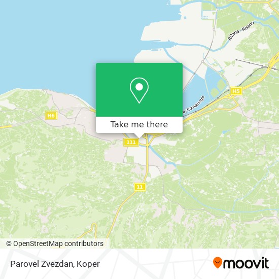 Parovel Zvezdan map