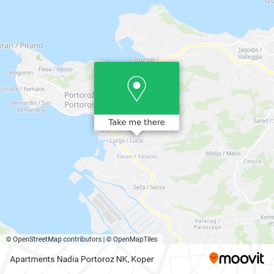 Apartments Nadia Portoroz NK map