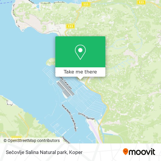 Sečovlje Salina Natural park map