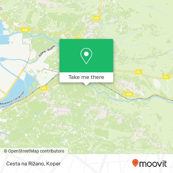 Cesta na Rižano map