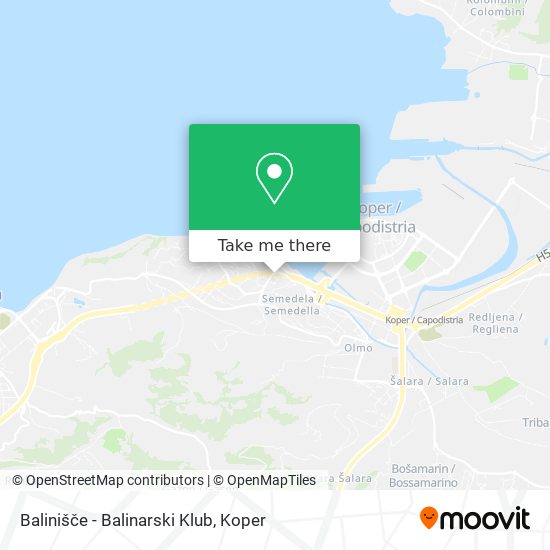 Balinišče - Balinarski Klub map