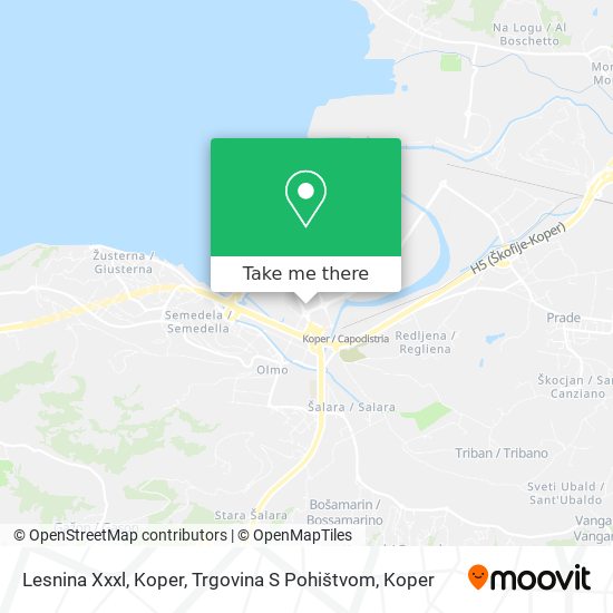Lesnina Xxxl, Koper, Trgovina S Pohištvom map