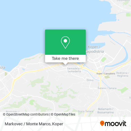 Markovec / Monte Marco map