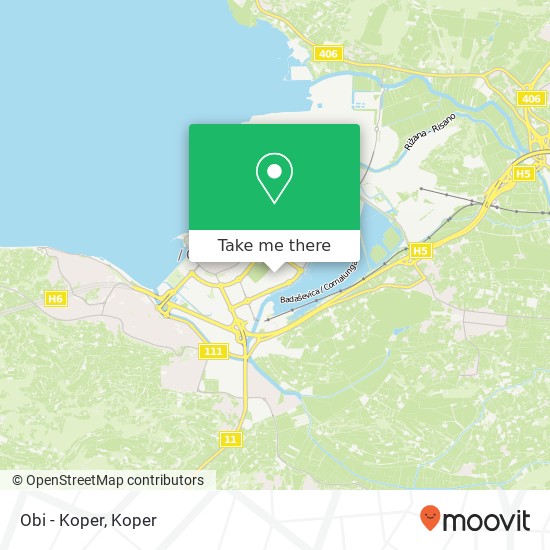 Obi - Koper map