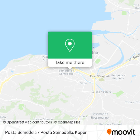 Pošta Semedela / Posta Semedella map