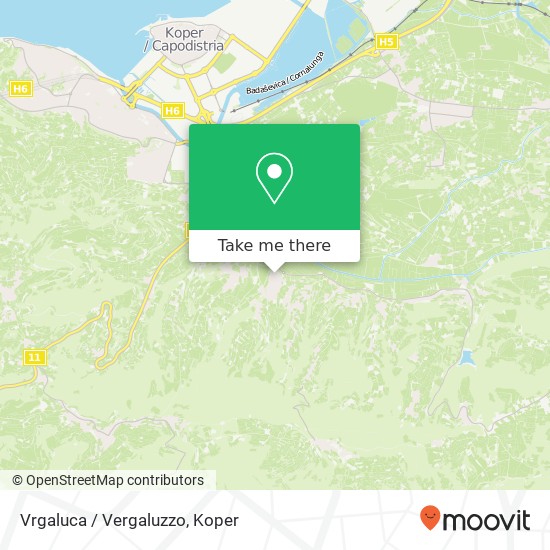 Vrgaluca / Vergaluzzo map