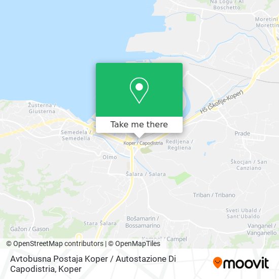 Avtobusna Postaja Koper / Autostazione Di Capodistria map