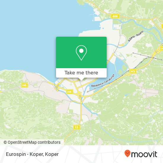 Eurospin - Koper map