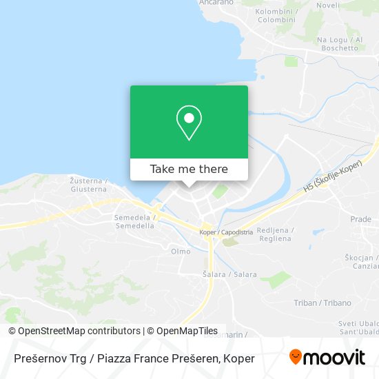 Prešernov Trg / Piazza France Prešeren map