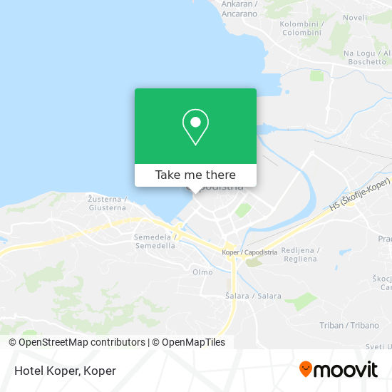 Hotel Koper map