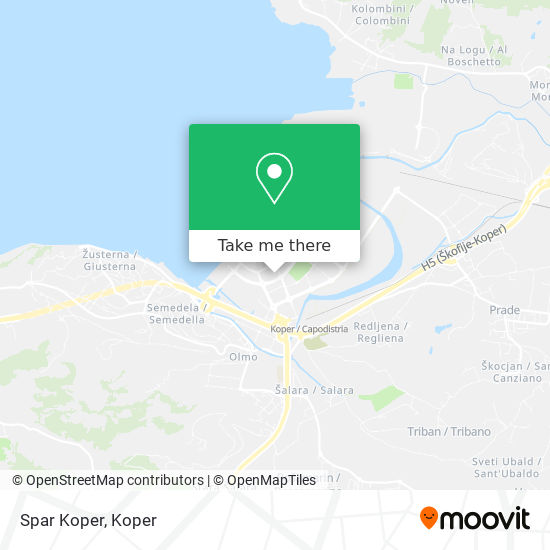 Spar Koper map