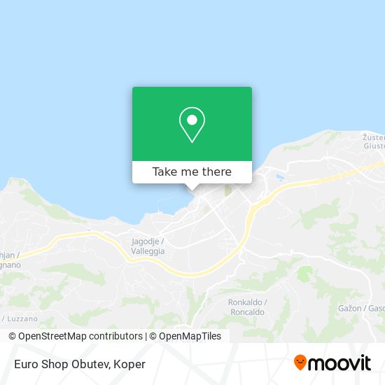 Euro Shop Obutev map