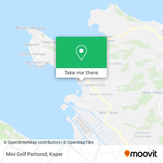 Mini Golf Portorož map