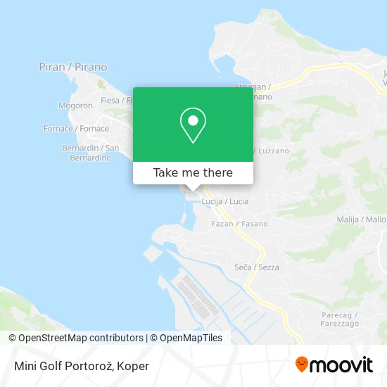 Mini Golf Portorož map