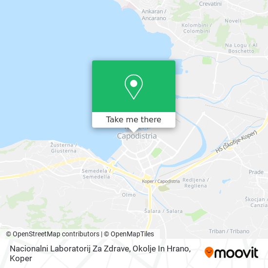 Nacionalni Laboratorij Za Zdrave, Okolje In Hrano map