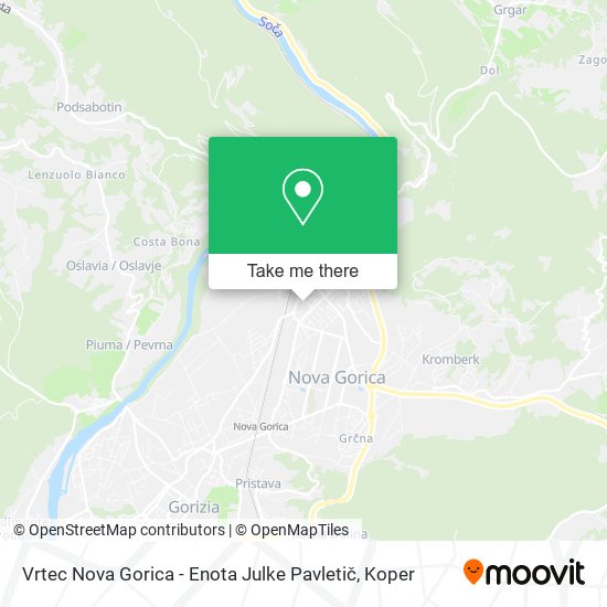 Vrtec Nova Gorica - Enota Julke Pavletič map