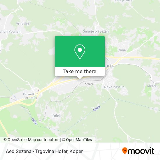 Aed Sežana - Trgovina Hofer map