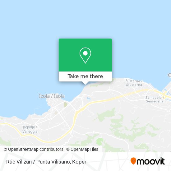 Rtič Viližan / Punta Vilisano map