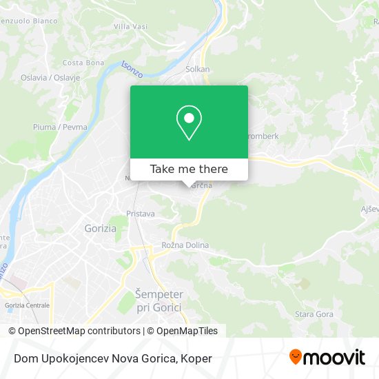 Dom Upokojencev Nova Gorica map