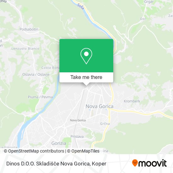 Dinos D.O.O. Skladišče Nova Gorica map