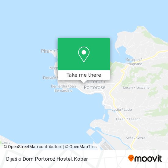 Dijaški Dom Portorož Hostel map
