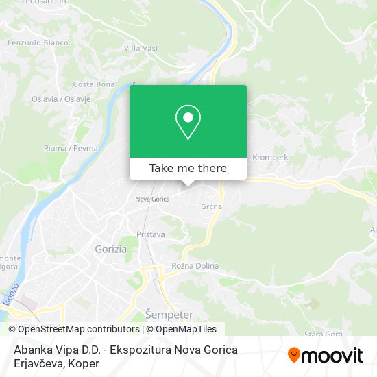 Abanka Vipa D.D. - Ekspozitura Nova Gorica Erjavčeva map