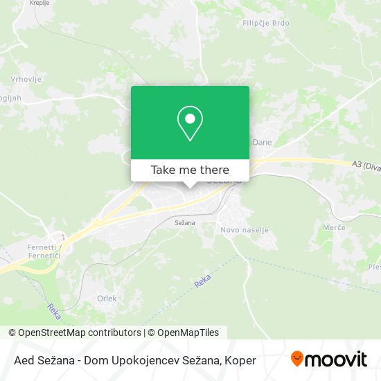 Aed Sežana - Dom Upokojencev Sežana map