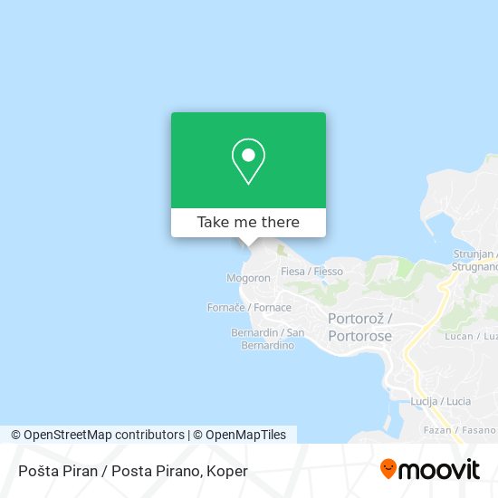 Pošta Piran / Posta Pirano map