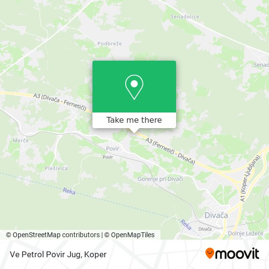 Ve Petrol Povir Jug map