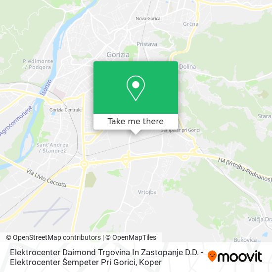 Elektrocenter Daimond Trgovina In Zastopanje D.D. - Elektrocenter Šempeter Pri Gorici map