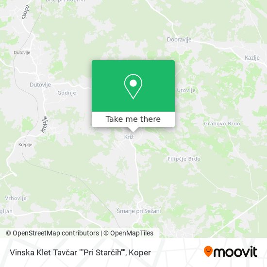 Vinska Klet Tavčar ""Pri Starčih"" map