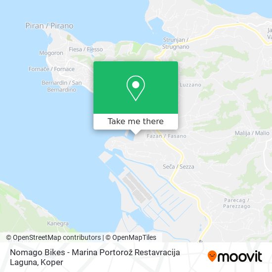 Nomago Bikes - Marina Portorož Restavracija Laguna map