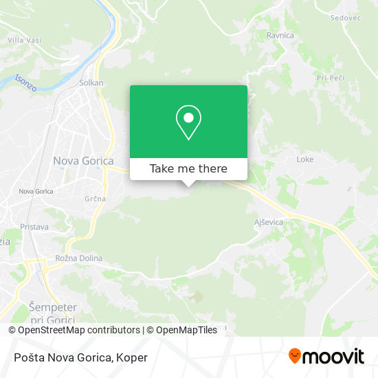 Pošta Nova Gorica map